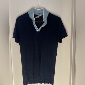 Orlebar Brown Felix Tipped Linen Polo (M)